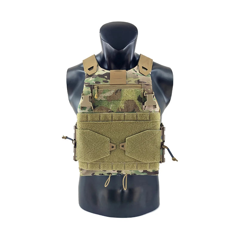 TW-VT23 Low Profile Plate Carrier, Ranger Green, Airsoft CQB Wargame Hunting Outdoor Training