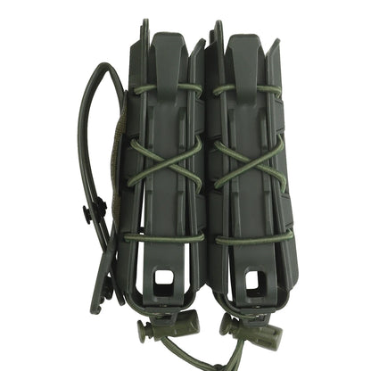 All Terrain Double Rifle Magazine Pouch M4 AR 5.56 AK 7.62 Mag Holster Carrier Cartridge Holder for Molle Vest Belt