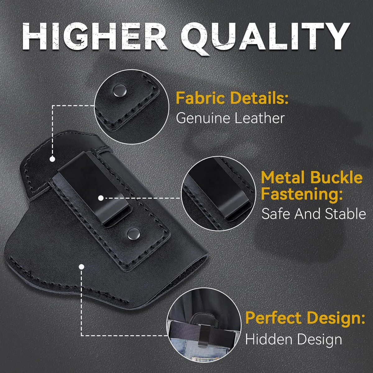 OPHIDIANTAC Carry Airsoft IWB gun case Glk 17 19 43X Sig P365 9mm concealed with left and right hand cases