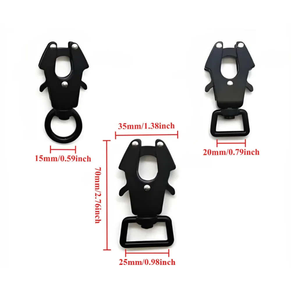 1PC Swivel Frog-Shaped Quick-Release Pet Lead Buckle – Outdoor Hiking Pet Accessories