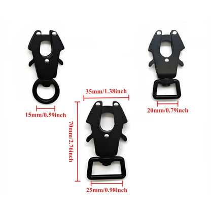 1PC Swivel Frog-Shaped Quick-Release Pet Lead Buckle – Outdoor Hiking Pet Accessories