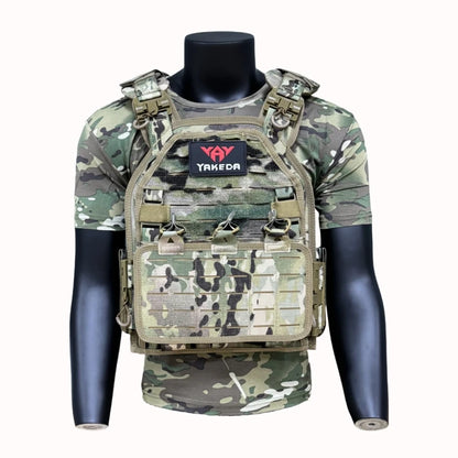 Multicam Camo Tactical Vest Quick Release Molle Modular Protective Vest for Outdoor CS Wargame Hunting yakeda 6094