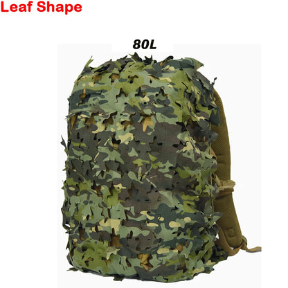 3D Camo Net Backpack Cover 60L 80L  Laser Cut Camouflage Hunting Backpack Cover Paintball Paratrooper Hunting Accessories