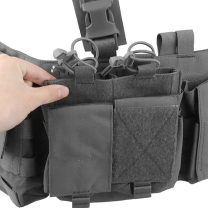 Uw Tactical Patrol Chest Hanging Hunting Vest Patrol Bag with 8 Internal Function Expansion Storage for Wireless Magazine Bag
