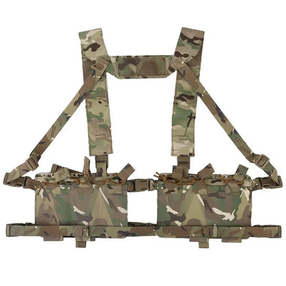 Modular Alpha 34 Split‑Front Chest Rig Quick Release Laser Cut Panels Adjustable Tactical Harness For Airsoft CS Game Hunting