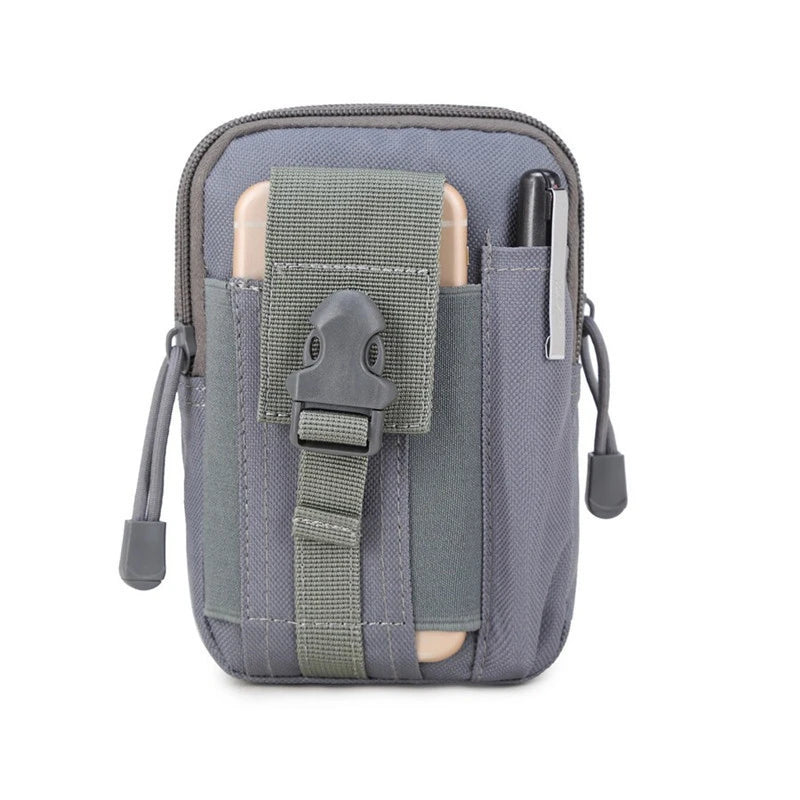 Mobile Phone Case Pouch Waist Bag Waterproof Nylon Multifunction Casual Men Waist Pack Male Small Bag
