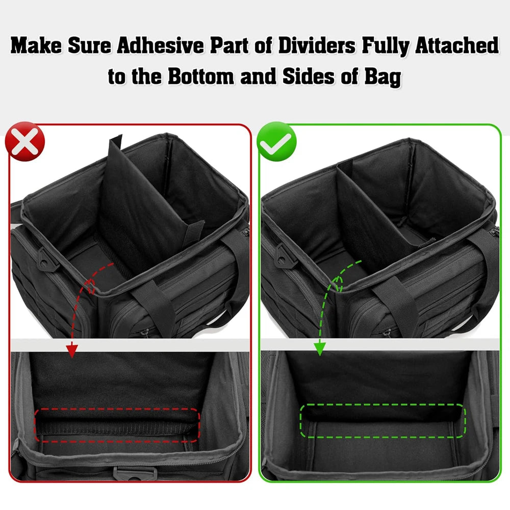 Tactical Pistol Range Bag Gun Storage Pouch for 4 Handguns Gun Carrying Pouch with 6 Magazine Slots Hunting Shooting Range Bag