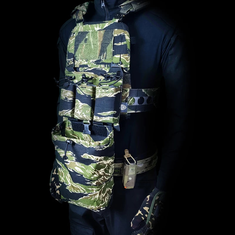 Tactical Molle Pouch Airsoft EDC Abdominal Dump Pouch Lower Hanging Recycling Extended Multicam Foldable Waist Bag Gear
