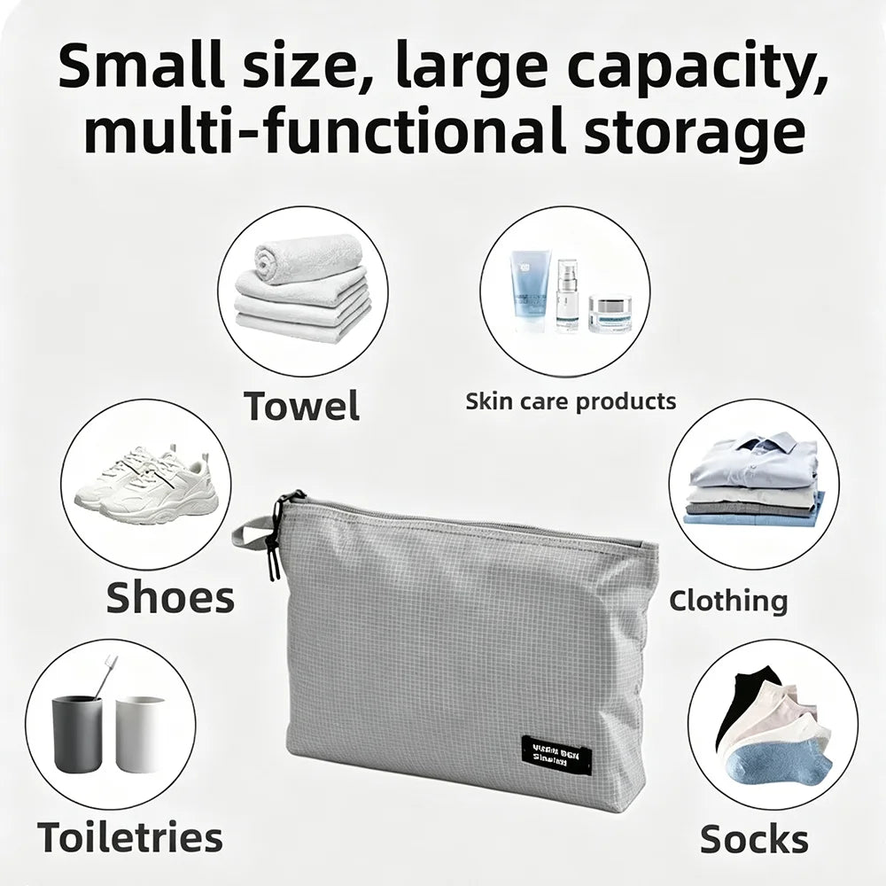 3PCS Ultralight Waterproof Travel Pouch Set 15D Silicone Coated Nylon Organizer Bags for Camping Hiking Backpack Packing