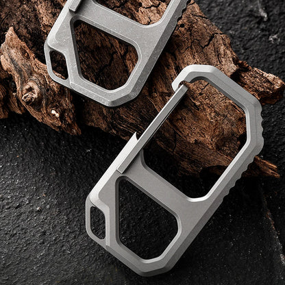 Titanium Alloy Simple Keychain Multi Functional Buckle EDC Outdoor Tool Keyring