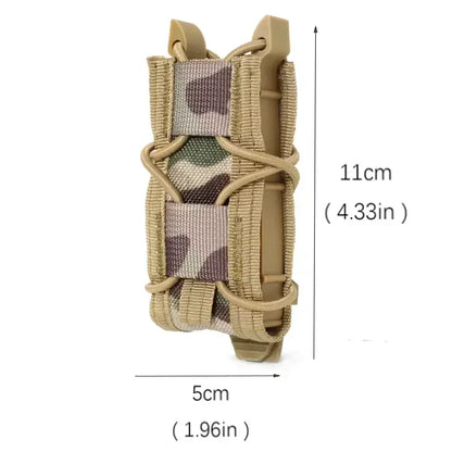 Tactical Magazine Pouch 9MM Pistol Single Mag Bag Molle Flashlight Pouches Torch Holder Hunting Knife Holster Shooting Airsoft