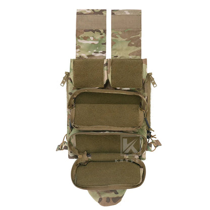 KRYDEX Tactical Modular Pouch Bag Zip On Molle Back Panel Backpack W/ Mag Pouch for Plate Carrier AVS JPC2.0 CPC Vest
