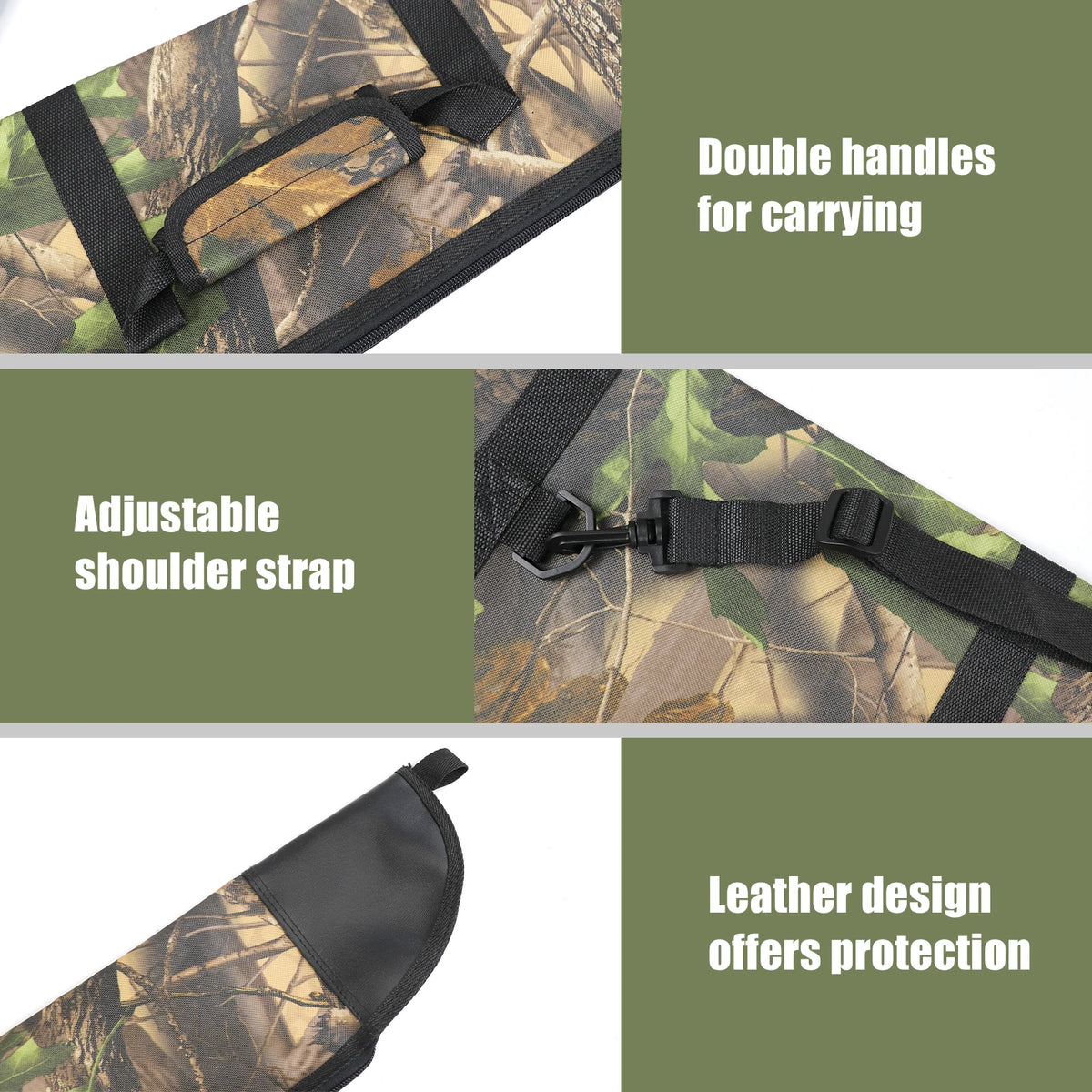 Camouflage Soft Long Tool Bag, Outdoor Hunting Thickened Shockproof Gun Bag, Portable Shoulder and Hand-Held Tool Storage Bag, Portable Protective Large-Capacity Equipment Bag
