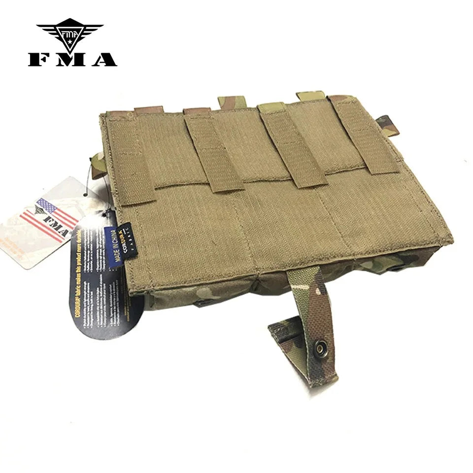 FMA M4 5.56 Triad Magazine Pouch MC Airsoft Tactical Mag Pouch for Tactical Vest AVS JPC Vest Molle Front Panel