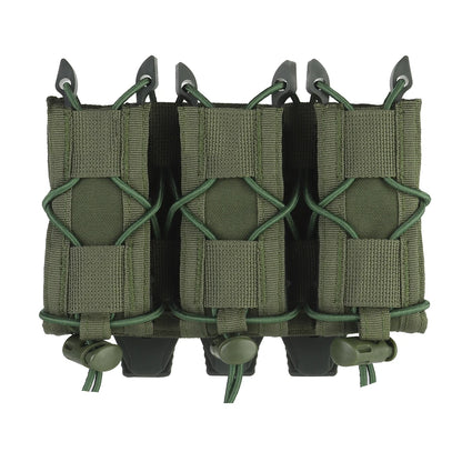 9mm Magazine Pouch Tactical Molle Triple Magazine Pouch Double-Layer Mag Pouches Universal Cartridge Holder for Hunting CS Vest