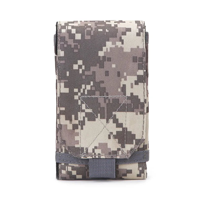 6 Inch Tactical Camo Cell Phone Pouch Molle Universal Running Phone Bag Hunting Outdoor Camping EDC Waist Bag Mobile Phone Bag