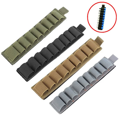 Tactical 6/9 Rounds Mag Pouch 12/20GA Cartridge Shotgun Shell Holder Magic Hook&Loop Rifle Bullet Cartridge Holder