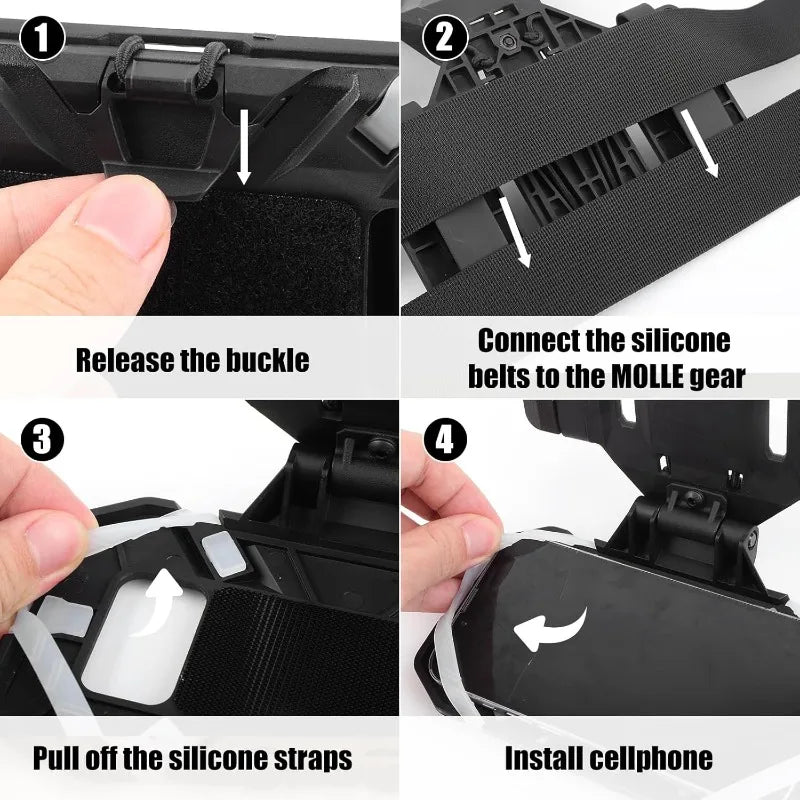 New Tactics Cell Phone Holder Admin Pouch Map Navigation Pouch Molle Hunting Vest Chest Accessories Fold Smartphone Pouch
