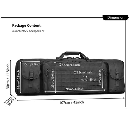 Tactical Rifl Bag Double Gun Case Waterproof Carbine Backpack Molle System Outdoor Hunting Reinforce Rucksack Transportation Bag