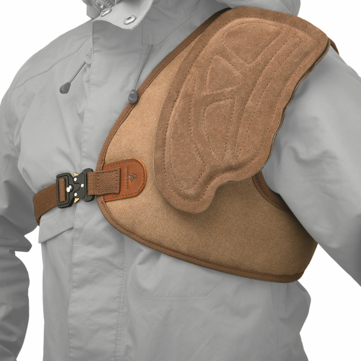 Canvas Leather Shooting Recoil Pad Shoulder Pad Adjustable Rifle Shotgun Field Shield