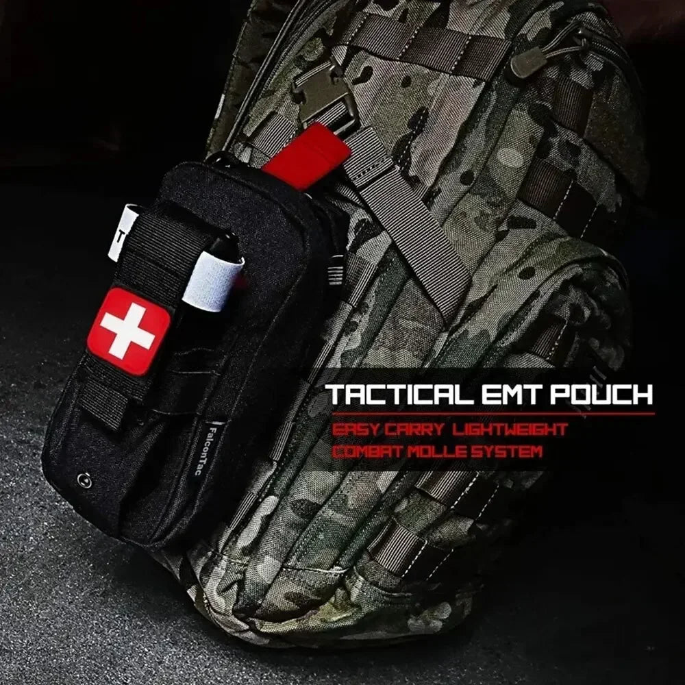 Tactical EMT First Aid Pouch Bag Black Green CP Color with Tourniquet Scissors Bandage for Emergency IFAK Trauma Combat