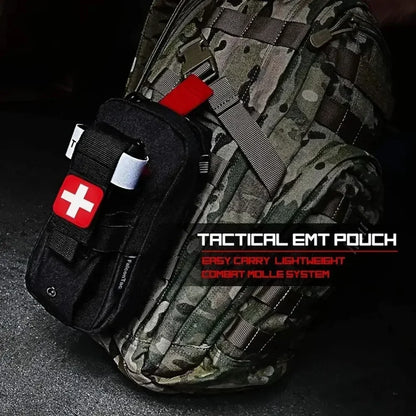 Tactical EMT First Aid Pouch Bag Black Green CP Color with Tourniquet Scissors Bandage for Emergency IFAK Trauma Combat