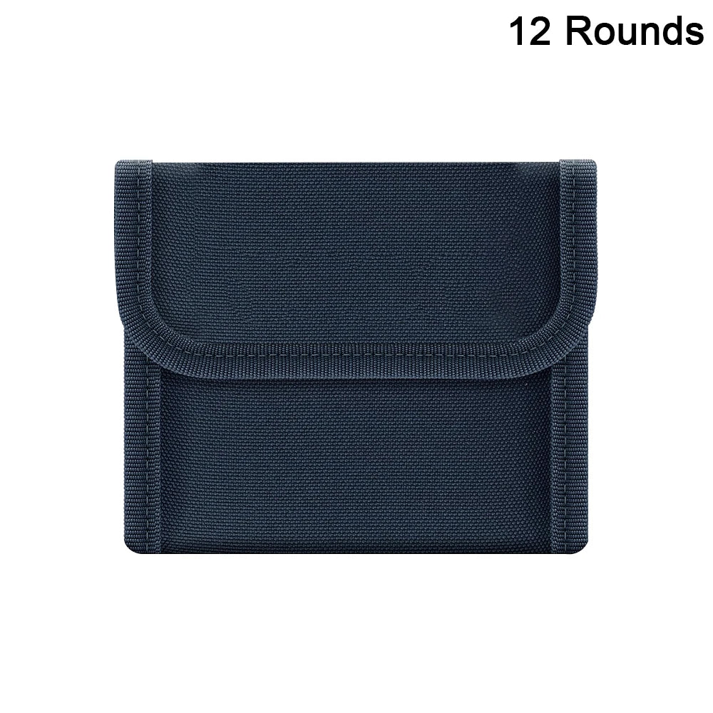 12/14 Rounds Tactical Rifle Ammo Pouch Buttstock Shell Holder Cartridge Carrier Utility Bullet Bandolier Carrier for .223/.30Cal