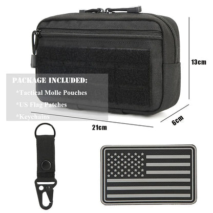 EDC Molle Tactical Pouch Waist Pack Compact Utility Pouches Waist Belt Bag Medical Bags Phone Case Outdoor Hunting Accessories