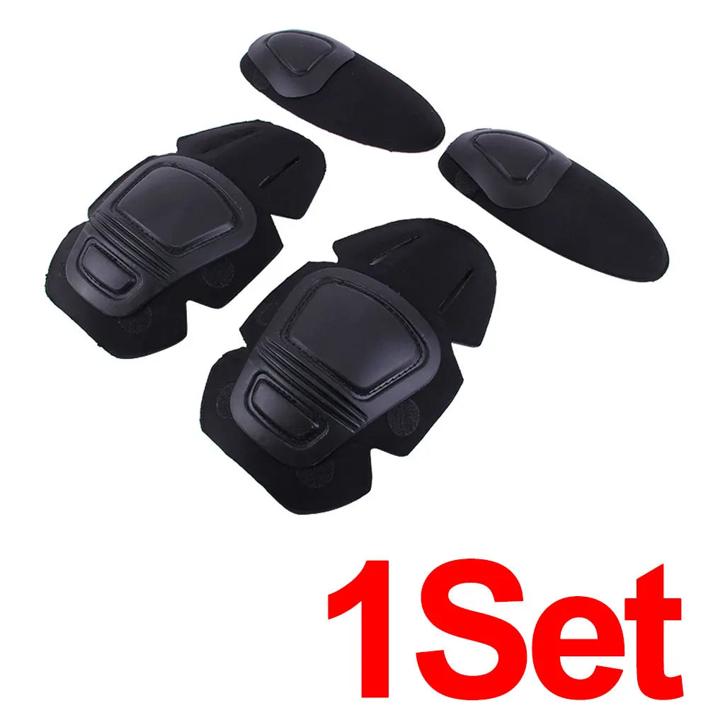 Tactical Knee Elbow Pads Set Outdoor Camouflage Combat Gear Hunting Suit Protection Quick-insert Soft Cushion Military Guard