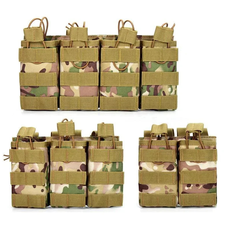 1000D Tactical Magazine Pouch Double/Triple/Quadruple Mag Pouch Training Ak 7.62/5.56mm M4 Ar Rifle Hunting Accessories