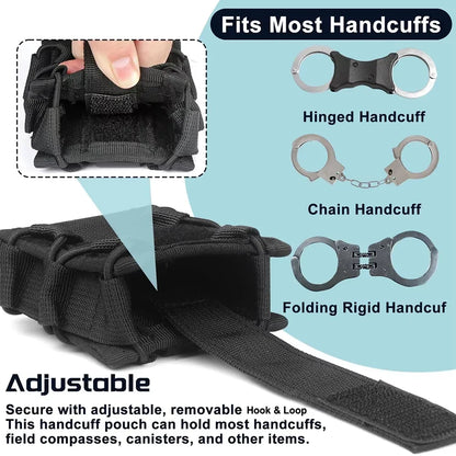 Tactical Handcuffs Holder Molle Pouch Open Top Universal Handcuff Case Shackles Holster Waist Bag Belt Hunting Accessories