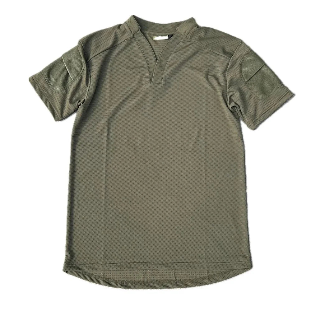 Short Sleeve Velocity Style Rugby Shirt Quick Dry Tactical Short Sleeve T-shirt CAG Love Outdoor Sport
