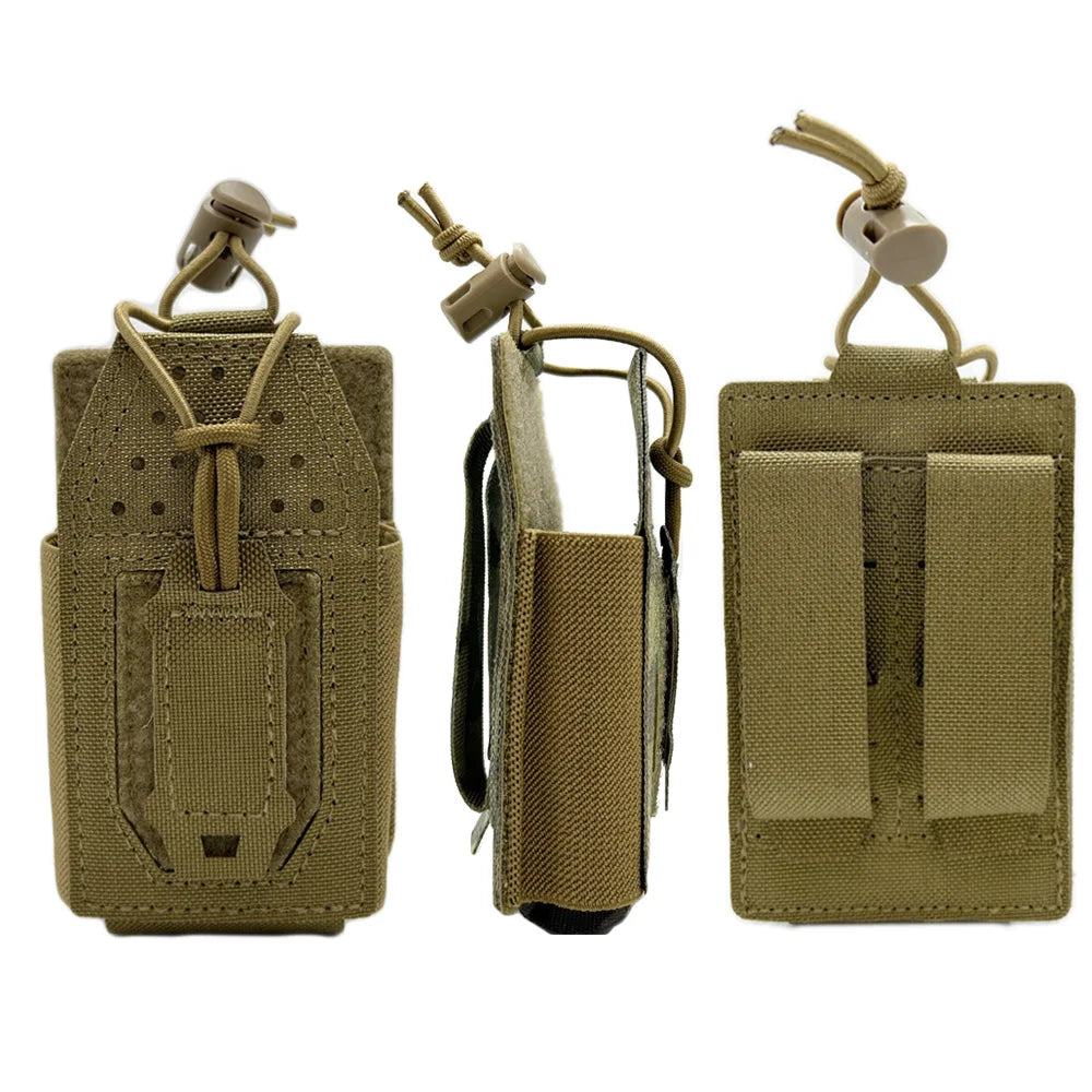 Tactical Radio Pouch Molle Walkie-talkie Radio Pouch Nylon Duty 5.56Magazine Tool Interphone Pouch Hunting Accessories Bag