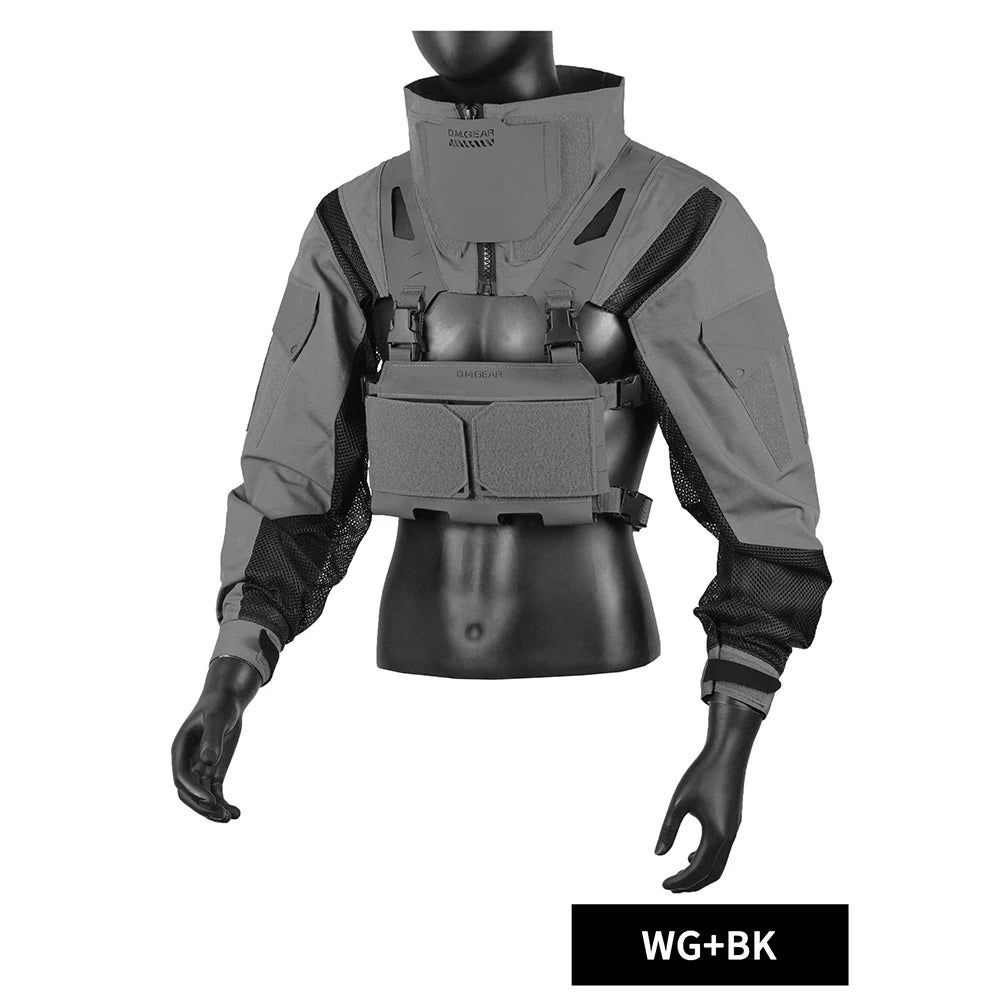 DMGear Original Tactical Combat Jacket Long Sleeve With Mag Pouch Camouflage Clothing Breathable Comfortable Hunting Camping