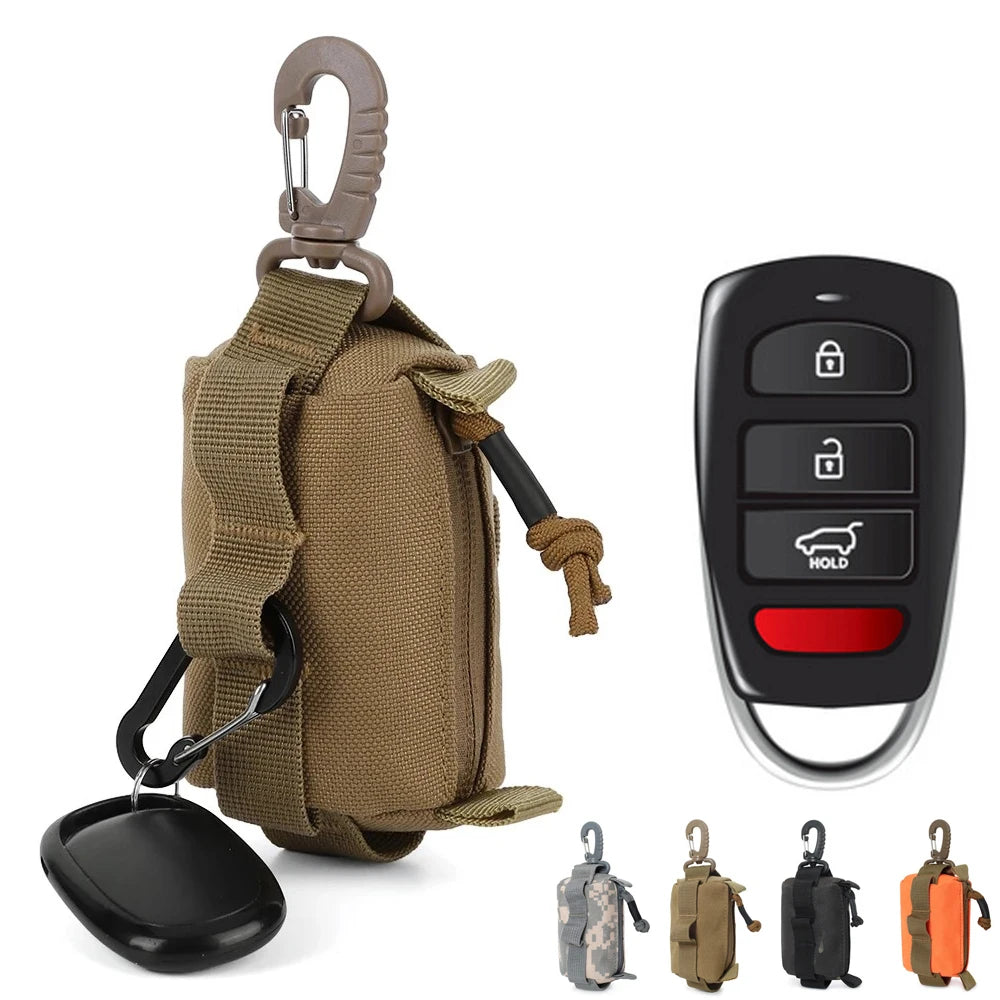 Tactical EDC Pouch Outdoor Small Portable Key Card Holder Coin Purses Wallet MOLLE Hiking Hunting Backpack accessories