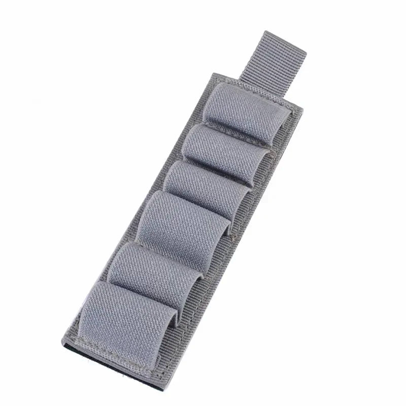1PC Tactical Hunting Hook Loop 6 Rounds Shell Holder Shotshell Insert Card Strip With Adhesive Back For 12 Gauge