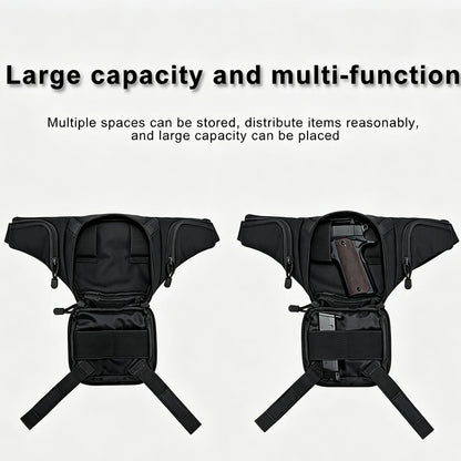 Tactical Fanny Pack Quick Release Gun Bag Concealed Carry Pistol Holster Bag Hidden Gun Pouch 9mm Handgun EDC Waist Pack