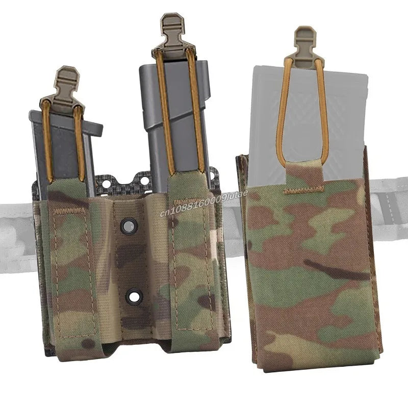 Tactical Magazine Pouch 9mm Double Ferro Style Mag Pouches Single 556 Pistol AR M4 Rifle Mag Bag MOLLE Battle Belt Accessories