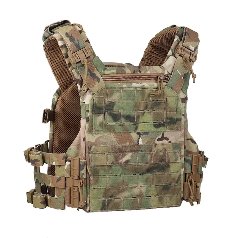/K19 Full-Size Hunting Vest Plate Carrier Fit for 80-110 cm, MOLLE Quick Release Fast Adjust Cummerbund Chest Rig