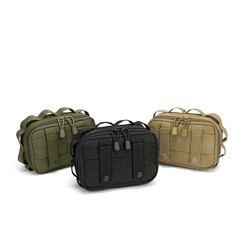 Outdoor Camping Tactical Fanny Pack Paper Storage Bag Sports Waist Hanging Bag Multifunctional Durable Molle Accessory Pouch