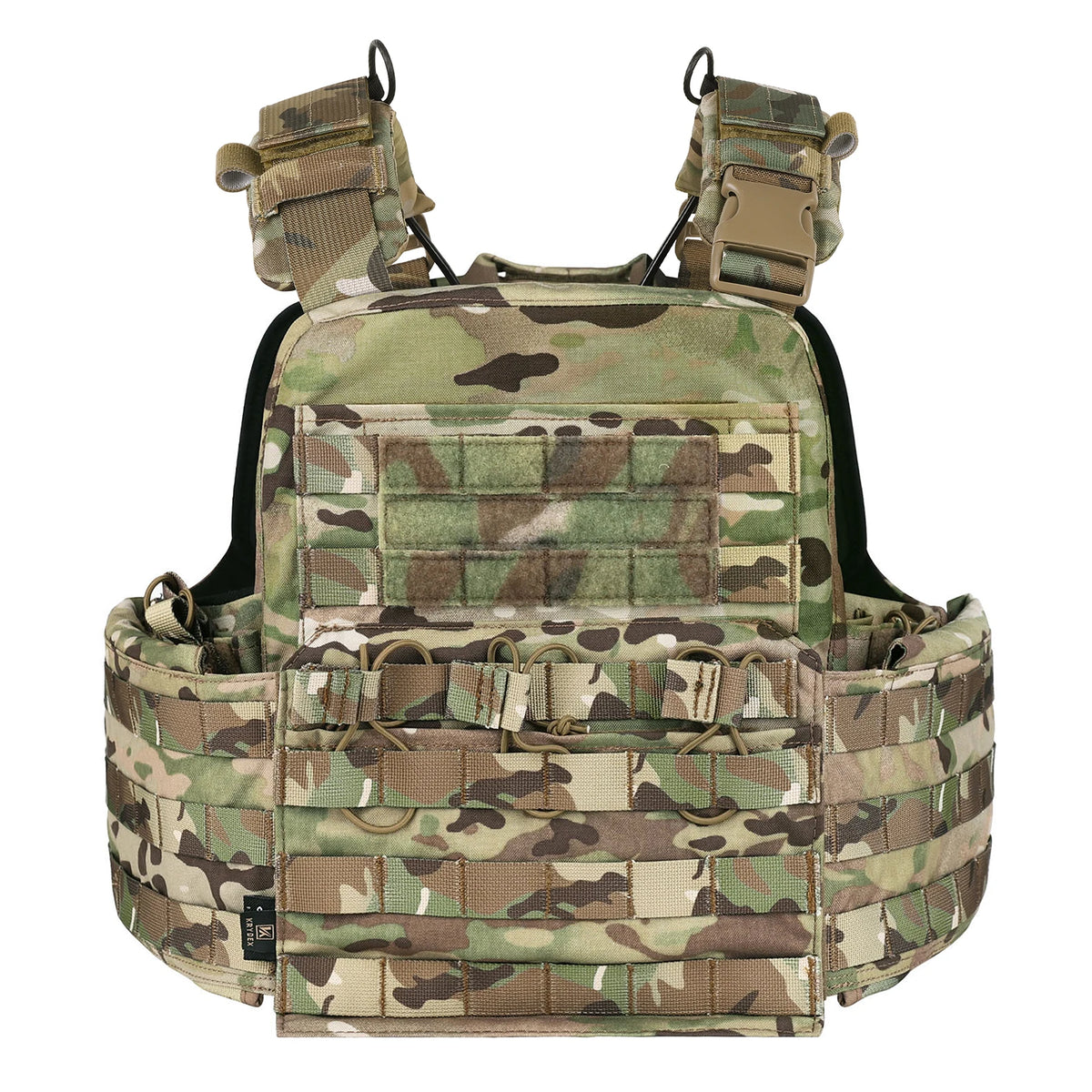 KRYDEX Tactical MOLLE CPC Plate Carrier Vest With Radio Side Pouch Mag Pouch Heavy Duty Body Armor Combat Airsoft Men Vest
