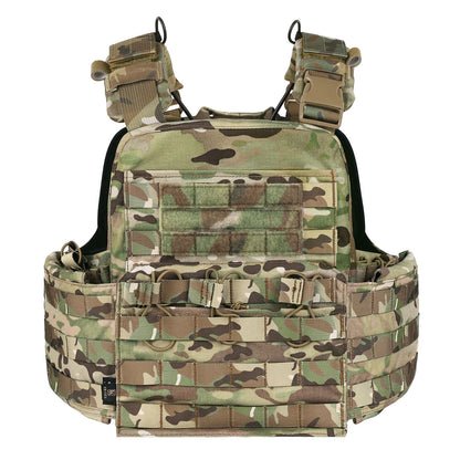 KRYDEX Tactical MOLLE CPC Plate Carrier Vest With Radio Side Pouch Mag Pouch Heavy Duty Body Armor Combat Airsoft Men Vest