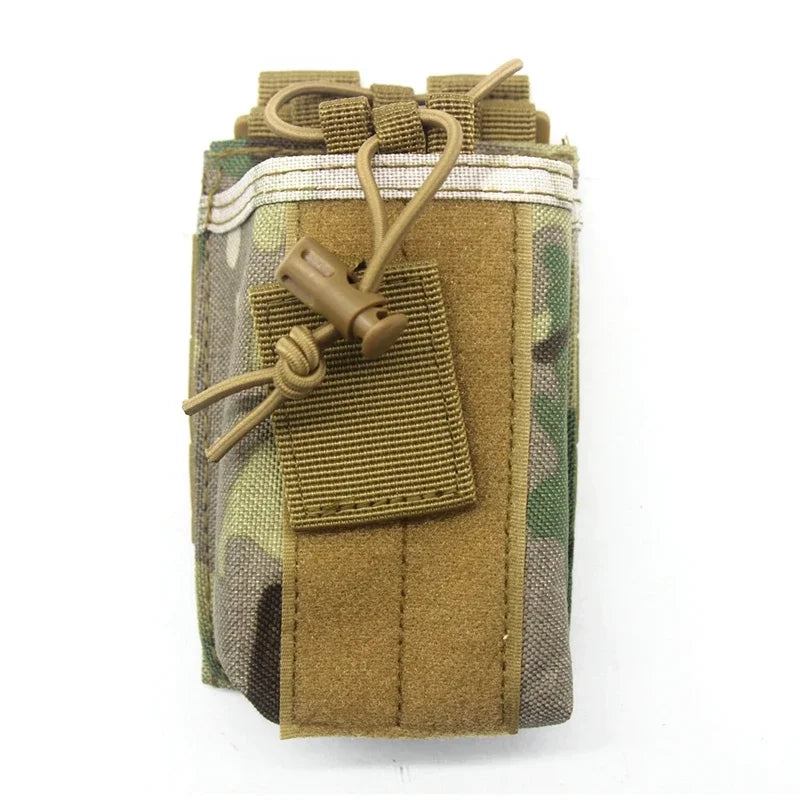 Molle Radio Pouch Radio Holster Tactical Duty Belt Radio Bag for Two Ways Walkie Talkie Adjustable Storage Hunting