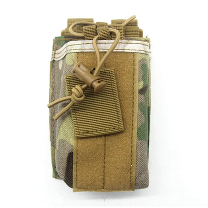 Molle Radio Pouch Radio Holster Tactical Duty Belt Radio Bag for Two Ways Walkie Talkie Adjustable Storage Hunting