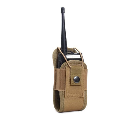 Tactical walkie talkie bag holder pocket portable accessory bag outdoor Oxford Molle wireless bag hunting sports waist bag walkie talkie leather case