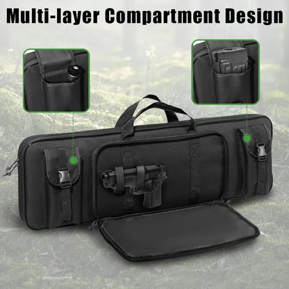 #Hot Tactical Rifle Bag 120cm/90cm Gun Carrying Case Hunting Gun Bag Rifle Case Shotguns Transport Backpack with Pistol Holster