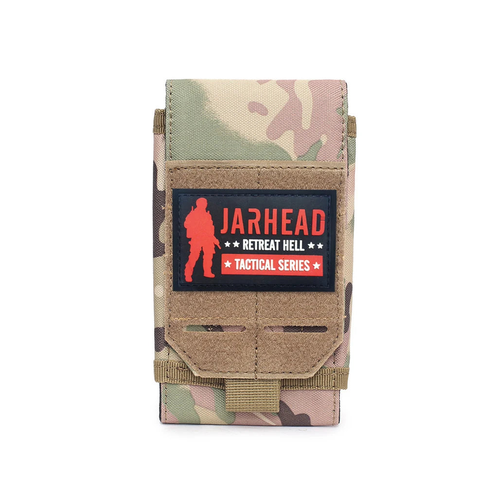 Tactical Laser Phone Pouch With Patche Molle Waist Pack Universal Accessories Pack EDC Hiking Hunting Camping Phone Bag