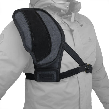 Canvas Shoulder Field Shield Leather Archery Half Chest Protector Guard Shirt Pad Protector Sport Shoulder Pads