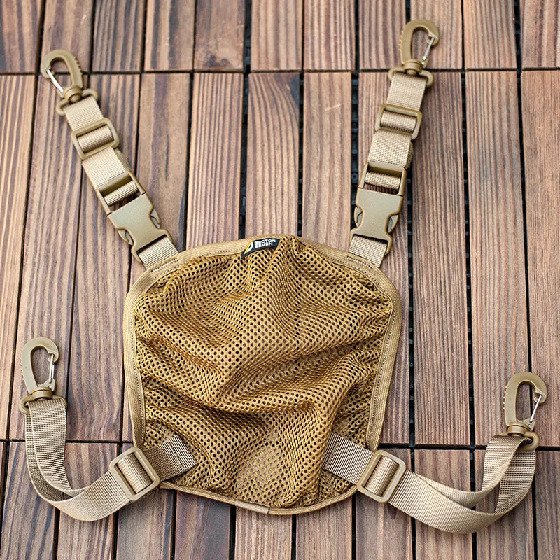 Tactical Backpack Helmet Net Cover Multi-Purpose Molle Storage Tactical Carrying Pouch for Sports Hunting Shooting Combat Helmet