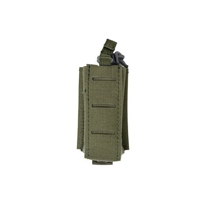 Tactical Pistol Mag Pouch，Open-Top Quick Draw 9mm Magazine Holder, MOLLE Elastic Retention for Airsoft & Military